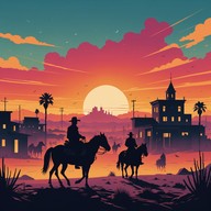 chaotic blend of western motifs, distorted guitars.