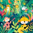 playful tunes with lively jungle animal sounds