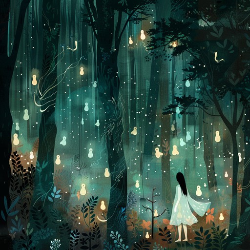 Explore an enchanted woodland filled with playful yet mysterious sounds. The music uses a toy piano to evoke childlike wonder while maintaining an enigmatic atmosphere, perfect for magical adventures. Melodies shift between light, twinkling notes and deeper, resonant tones, capturing the spirit of an unknown journey