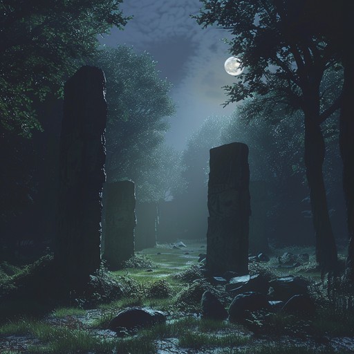 Dive into an unsettling realm where ancient traditions echo through eerie melodies and haunting rhythms. Mysterious sounds of traditional instruments blend with atmospheric elements to create an otherworldly experience. This track elicits a feeling of ancient mysticism and whispers of forgotten rituals