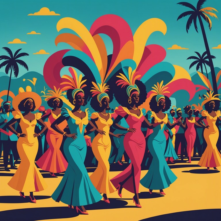 Imagine a song encapsulating the vibrant energy of rio's carnival, full of life and rhythm, designed to make you feel like you're dancing on the streets with thousands of revelers. The composition uses traditional instruments to bring out a rhythmic, high energy sound that pulses with the joy and high spirits of the festival