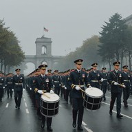 reflect on past military glories and sacrifices.