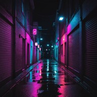 journey through the neon lit cyber city