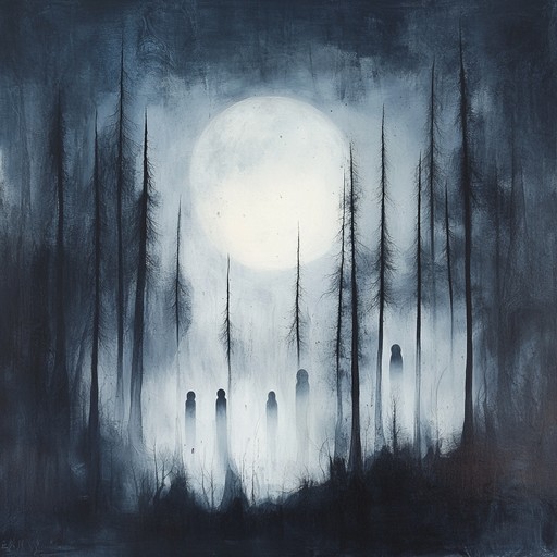 An instrumental folk piece that captures the unsettling atmosphere of a misty, moonlit forest where whispers of ancient spirits linger among shadowed trees. The haunting melody weaves traditional appalachian motifs with eerie undertones, creating a chilling yet mesmerizing soundscape.