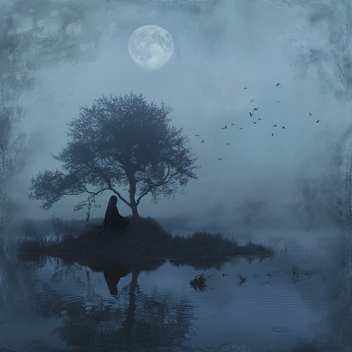 As the velvety darkness descends, haunting melodies echo through the moonlit sky, carried by a gentle breeze. Ethereal sounds intertwine with the distant hooting of an owl, creating a mesmerizing nocturnal symphony. The music evokes a sense of mystery and tranquility, inviting the listener to embrace the enigmatic beauty of the night.