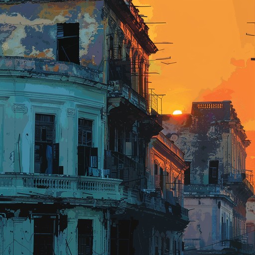 This piece conjures images of a breathtaking sunset over havana, with a delicate fusion of traditional latin rhythms and smooth jazz elements, creating an atmosphere filled with warmth and nostalgia.