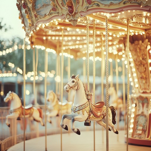 Imagine a warm evening at a nostalgic carnival with soft lights and a gentle breeze. The carousel spins slowly, calm and serene, evoking memories. This instrumental blends soothing melodies with a tranquil yet festive ambiance, ideal for quiet reflections and relaxation.