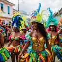 upbeat steel drums bringing caribbean party vibes