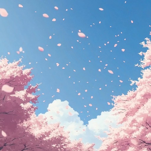 An instrumental capturing tender moments under cherry blossoms