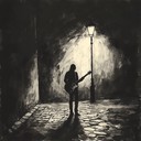 powerful guitar evokes ominous and sinister atmosphere