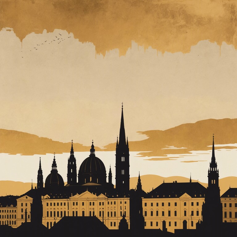 This piece captures the essence of a serene vienna as the sun sets, blending classical structures with a touch of modern orchestration to evoke the grandeur and historic beauty of the city. The composition invites listeners into an immersive auditory journey that celebrates vienna's rich cultural heritage and its influence on classical music.