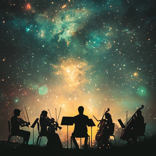 A sweeping orchestral piece that melds psychedelic tones with epic symphonic arrangements, transporting listeners through a hypnotic journey of cosmic proportions.