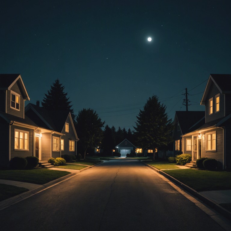 The piece captures the essence of a serene suburban evening, where the gentle play of piano keys meets the distinct beats of garage, creating a soundscape that gently uplifts and stirs the soul.