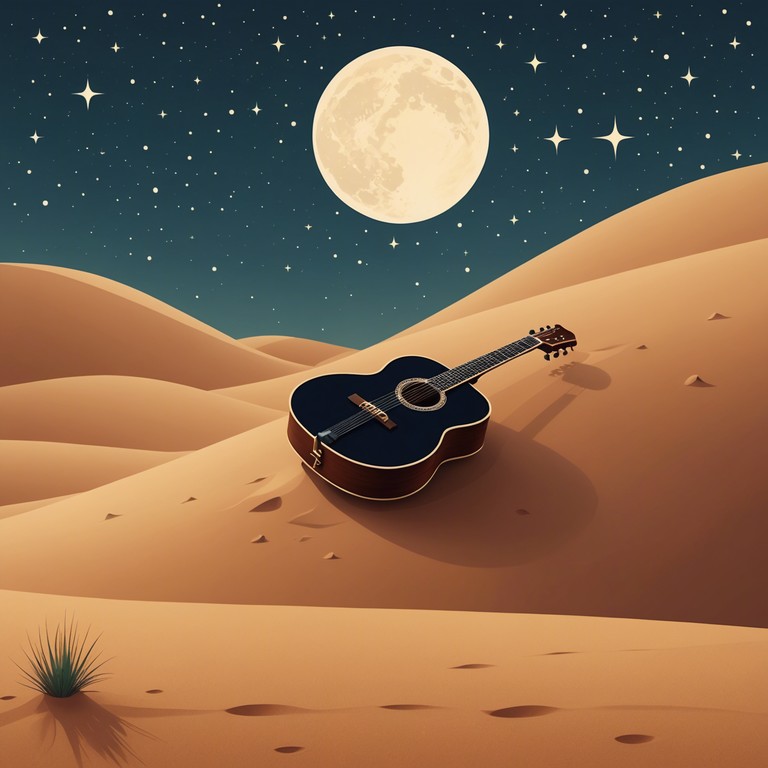 This piece captivates with its deep, resonant oud sounds set against a backdrop of a clear, star filled desert night, invoking the vast, mystical expanse of the middle eastern landscape. Each strum reflects the ancient stories and emotions carried by the desert winds.