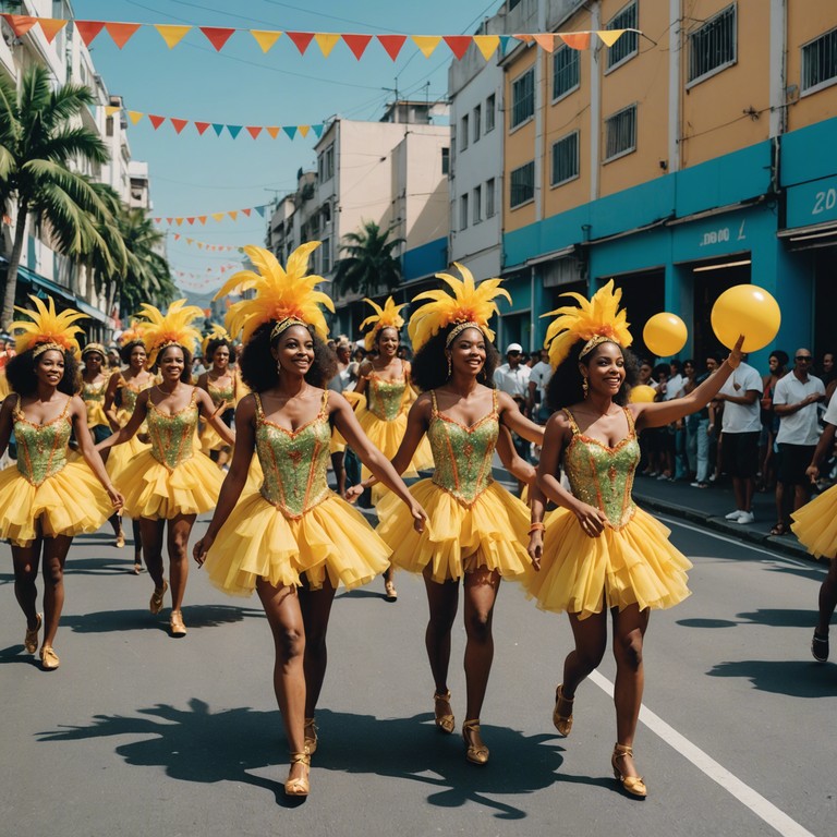 Imagine the vibrant energy of a street dance battle where hip hop artists and samba dancers exchange moves under the neon lights of rio. The music is a powerful backdrop, enhancing the dynamic movements and the cultural dialogue between the two styles.