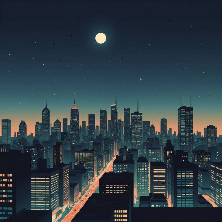 A track that captures the essence of a bustling metropolis at night, combining serene melodies with the vibrant energy of urban life. An orchestral core meets electronic influences to sketch the sound of the city's pulse.