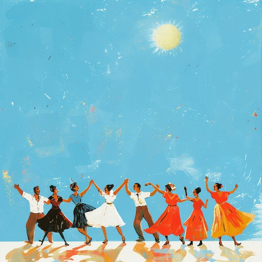 This track features the lively syncopation of traditional samba rhythms, with bright, resonant percussion creating a vibrant, sun soaked atmosphere. The melody, played on guitar, dances elegantly, uplifting the spirit while evoking images of joyous celebrations on a radiant summer day. It's an inviting composition meant to fill listeners with hope and happiness.