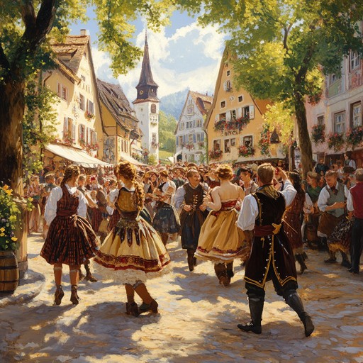 A vibrant and lively instrumental track showcasing the joy of a bavarian summer gathering. Featuring the accordion at its heart, this piece brings out the festive, welcoming, and happy atmosphere of the region's traditional celebrations.