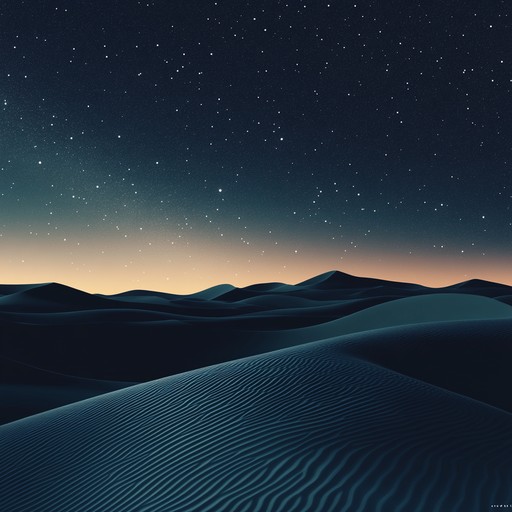 Gentle and soothing music inspired by desert night, invoking peace and tranquility, blending middle eastern melodies with sparse ambient textures.