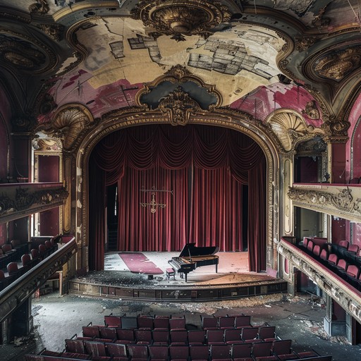 This evocative piece uses soft piano harmonies to create a deeply reflective and nostalgic atmosphere reminiscent of an old, empty theater. Perfect for moments of introspection and emotional reflection.