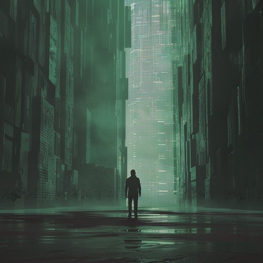 Immerse into a spine-chilling audio experience portraying a sinister glitch in a virtual reality world. Harrowing electronic distortions and unpredictable stutters create a haunting atmosphere that feels as if reality is fragmenting.