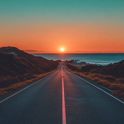 Picture a serene sunset by the ocean while smooth guitar melodies blend with funky basslines and gentle percussion. This music is ideal for unwinding or a calm evening drive.