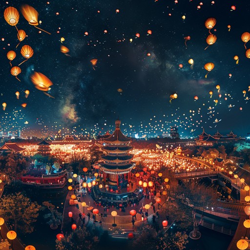 This track captures the mystical atmosphere of an eastern lantern festival, combining traditional melodies with a serene soundscape that evokes feelings of wonder and nostalgia. The music gently sways like lanterns in the sky, enhancing the sense of a cultural celebration.