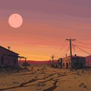 tense showdown in eerie desert town scene soundtrack.