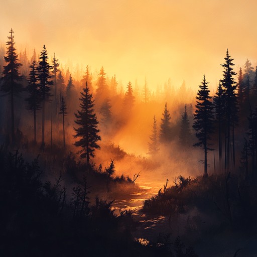 Expanding on the idea of a forest soundscape, this alternative version layers additional natural elements like distant bird calls and a gentle breeze to enhance the listener's immersive experience of solitude and tranquility in the woods