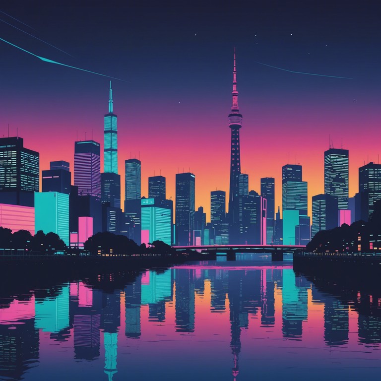 A song embodying the essence of a reflective night walk under the glow of tokyo’s neon lights; combining elements of nostalgia and serenity through a blend of synth and subtle traditional japanese musical touches.