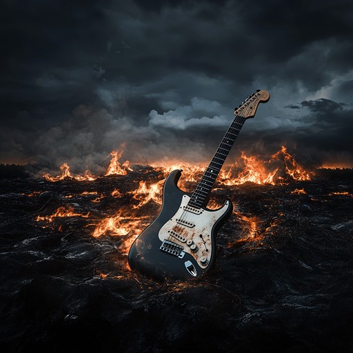 A powerful instrumental track blending symphonic orchestration with heavy rock elements to convey intense anger and aggression, featuring soaring strings, thunderous drums, and crushing guitar riffs building up to a dramatic climax.