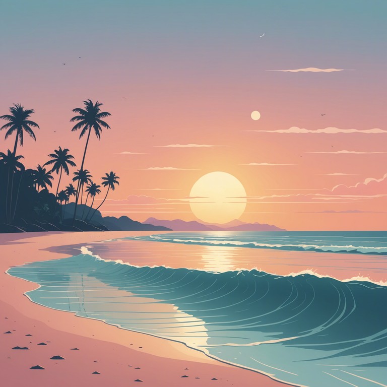 Imagine a gentle breeze at a serene beach as sunset colors the sky. This composition blends soothing rhythms with light melodic tones, creating an atmosphere perfect for relaxation and contemplation. Ideal for unwinding after a long day or setting a calm, pleasant mood in any environment.