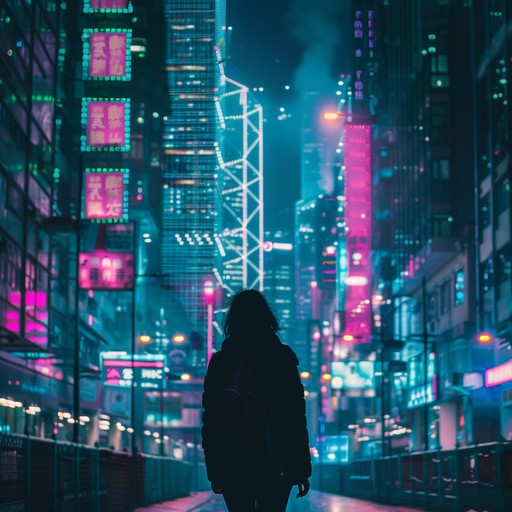 This track evokes the complex feelings of pondering life's deeper meanings while walking through a vibrant, buzzing city filled with neon lights. The instrumentation aims to blend modern synthesized sounds with deep, introspective melodies, creating an enveloping soundscape that mirrors the vast urban environment and the internal solitude of reflective thought.