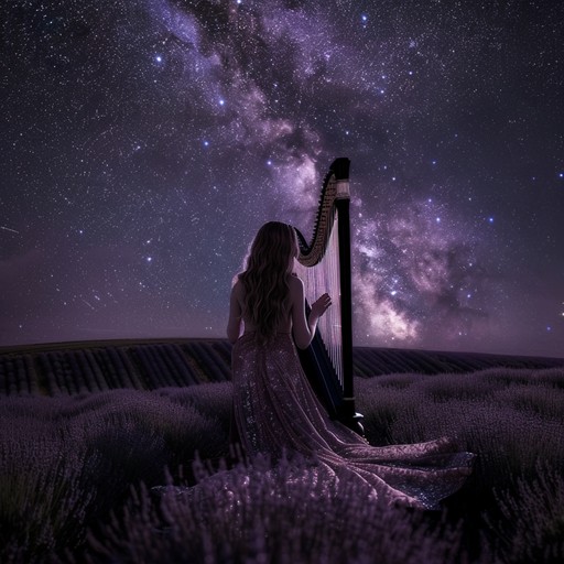 Experience the serene embrace of a harp's tender lullaby, perfect for tranquil nighttime relaxation. This gentle composition evokes the serene beauty of twilight, providing a comforting and soothing auditory experience that lulls you into a peaceful sleep.