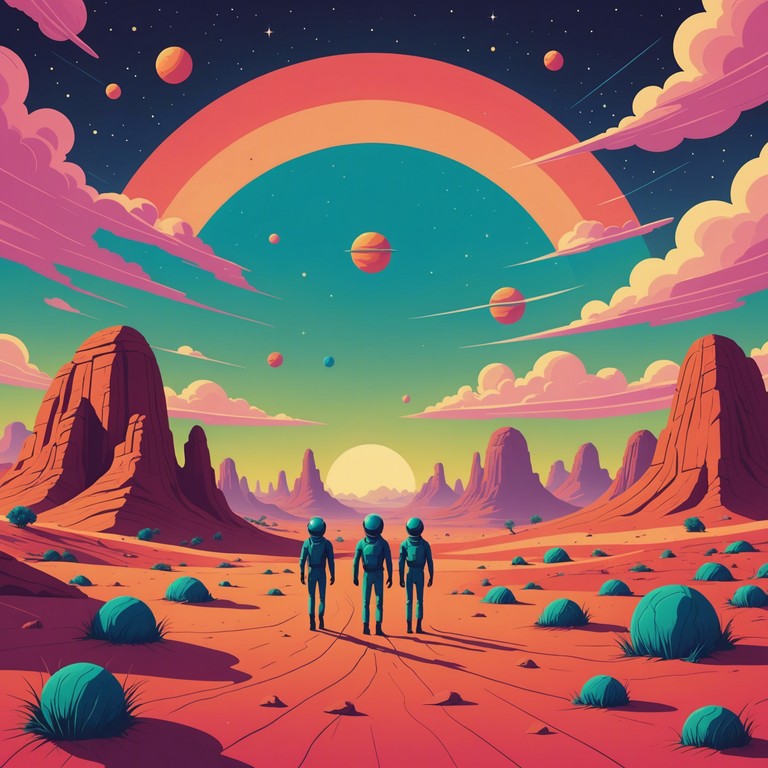 A musical journey that combines the playfulness of an alien landscape with the uplifting beats of a dance party on mars. This track uses mesmerizing sounds that blend traditional melodies with abstract, futuristic rhythms ideal for conceptual events or imaginative listening.