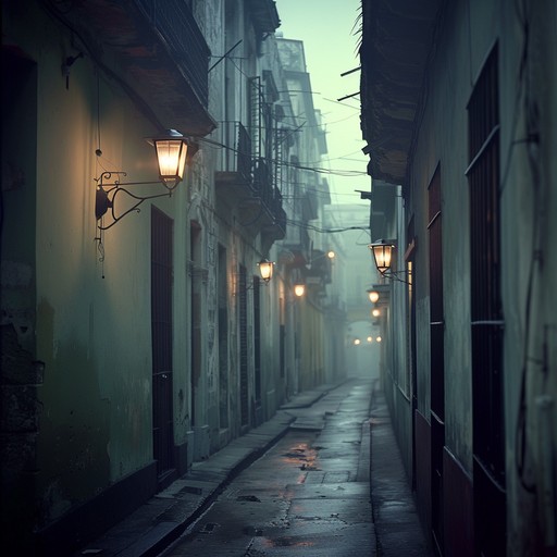 Dive into an unsettling journey through the eerie and haunted streets of havana with this chilling mambo. Featuring unnerving soundscapes and whispering winds, this track intertwines traditional afro cuban rhythms with chilling, suspenseful elements, creating a spine tingling dance experience.