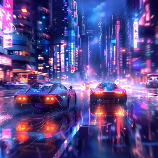 Dive into the heart of an electrifying 80s night chase. Synthesizers, driving basslines, and rapid drum patterns command a scene pulsating with raw energy. Feel the neon lit adrenaline rush, perfect for high intensity action moments.