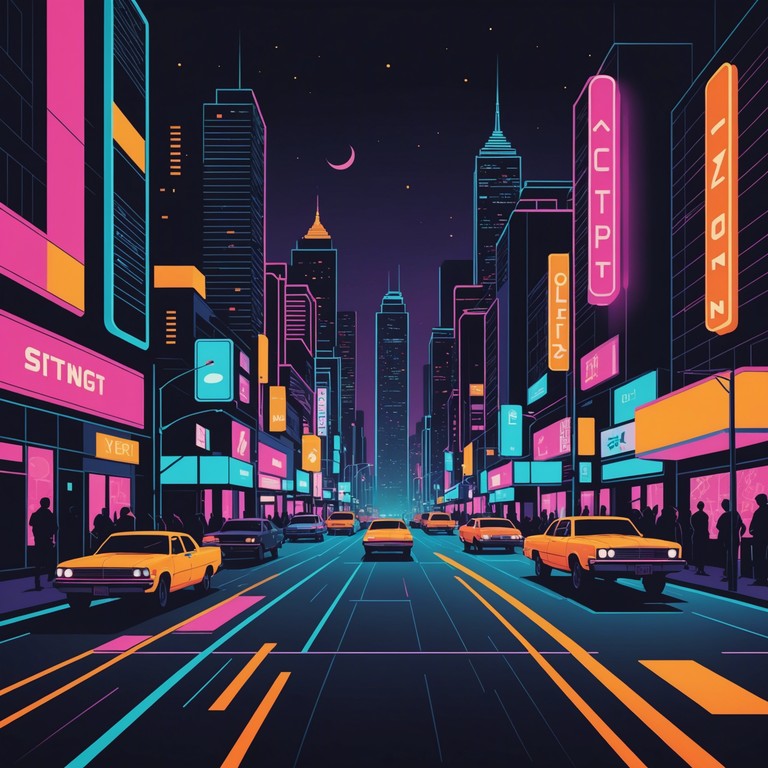 This track is a sonic journey through a futuristic urban soundscape, blending the bustling energy of city life with the wild, untamed feel of a neon jungle. The music embodies the sounds of the nightlife, filled with layered synth textures, echoing beats, and sudden shifts that take you from the towering skyscrapers to the mysterious underbelly of the city.