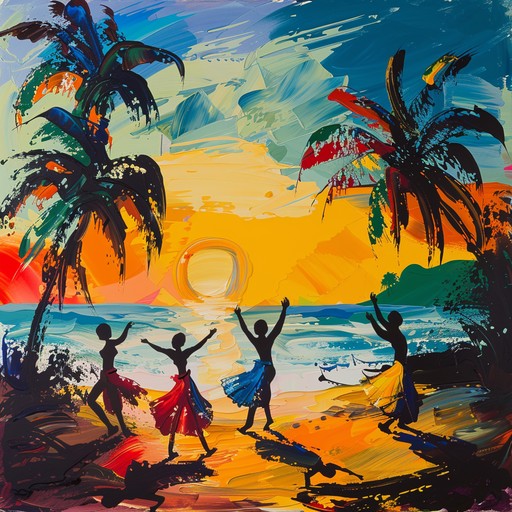 This song captures the essence of a tropical paradise with happy, rhythmic beats and island inspired melodies. Using marimbas and steel drums, it paints a sonic picture of a lively and colorful beachside celebration.