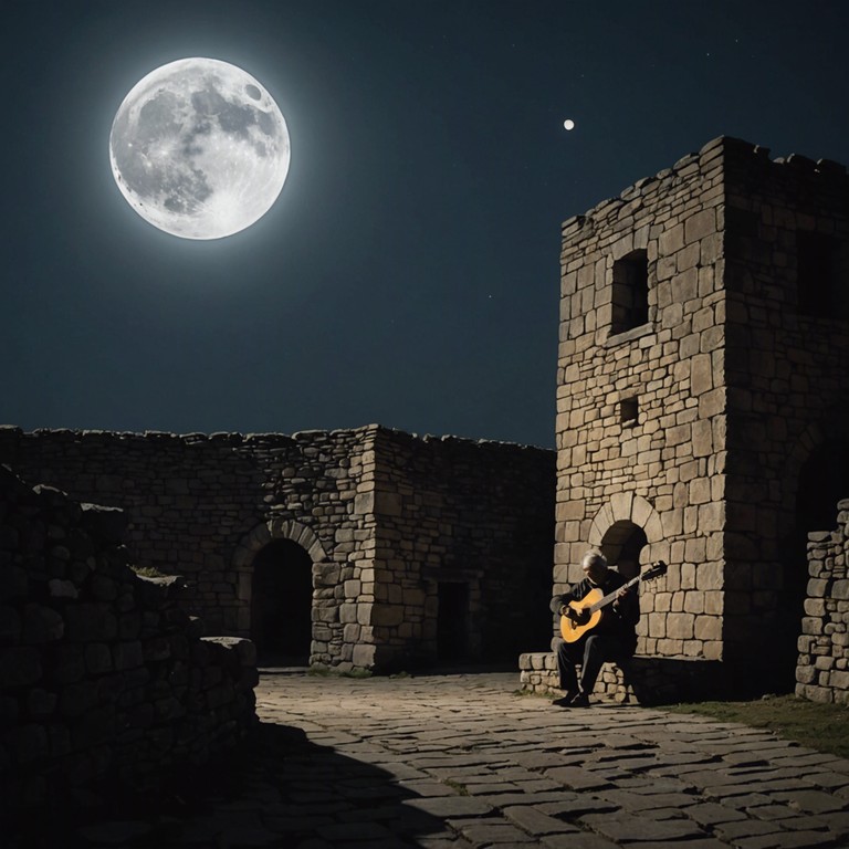 Picture a dark, cold night as a roving minstrel wanders through ancient ruins, playing a haunting melody that reverberates off the weathered stones. Each note evokes tales of long lost souls and forgotten legends, enveloping the listener in a shroud of mystery and foreboding.