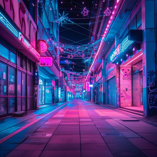 Explore a cyberpunk urban landscape filled with playful and dynamic synthesizer melodies, energizing the listener with a whimsical and vibrant soundscape that embodies the essence of futuristic fun.