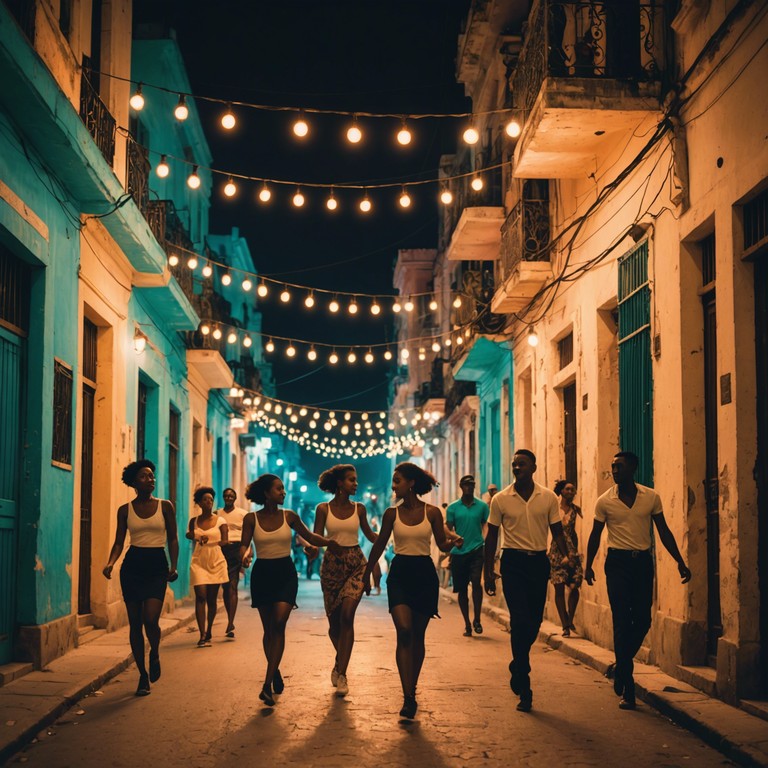 This track encapsulates the essence of a steamy summer night in havana with rhythmic percussion making your soul dance as brass instruments carry the melody high above the starlit sky, perfect for salsa dancing under the moonlight