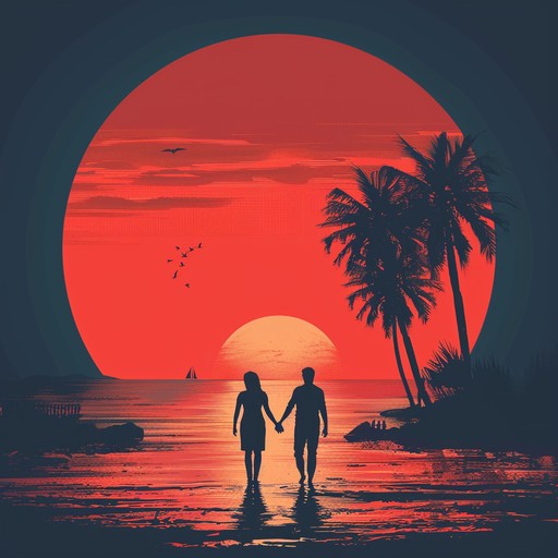 A warm, romantic instrumental capturing the essence of a sunset on a tropical island. Gentle ukulele strums paired with soft percussion create a serene atmosphere perfect for holiday relaxation and romantic moments. The track flows with ease, invoking feelings of love and tranquility as the sun dips below the horizon, casting golden reflections on the ocean.