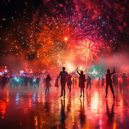 Picture yourself at a vibrant summer festival where rhythmic, upbeat melodies mirror the joyous energy of fireworks lighting up the sky. This piece, led by a jubilant trumpet, inspires dancing and unity among all festival goers.