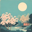 an emotional instrumental journey through a japanese spring evening.