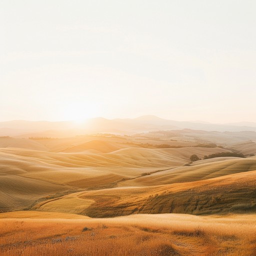 This instrumental piece captures the feeling of a fresh sunrise over rolling hills, symbolizing new beginnings and endless possibilities. With a bright and airy melody played on the acoustic guitar, accompanied by soothing strings and subtle piano, the composition evokes a sense of hope and anticipation for the day ahead. The dynamic shifts from gentle to moderately uplifting, mirroring the gradual rise of the sun.