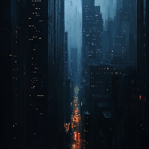 An instrumental drum and bass track that combines aggressive basslines with eerie synth melodies and industrial percussion to create a menacing atmosphere reminiscent of dystopian urban landscapes.