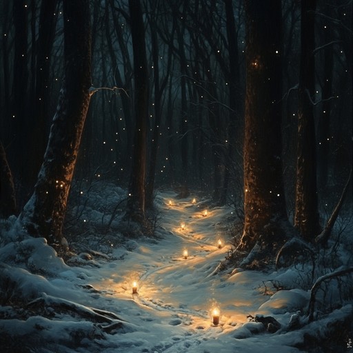 Dive into the chilling embrace of a frosty midnight. This piece melds traditional christmas carols with dark, foreboding elements, creating an atmosphere thick with mystery and magic.
