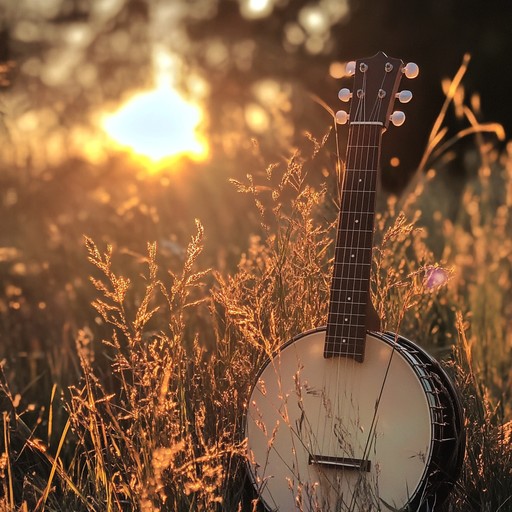 An instrumental bluegrass track highlighting tender banjo tunes against a backdrop of quiet forests, evoking a sense of peace and inner reflection.