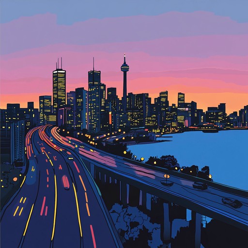 This track captures the essence of a sultry, neon lit city at night, where r&b rhythms meld seamlessly with ambient street sounds. The music embodies the smooth style of r&b, enriched with the modern touch of ambient influences. The melody, carried by a sultry saxophone, wraps listeners in a blanket of smooth grooves that resonate with the soulful depth and subtle excitement of an urban night life.